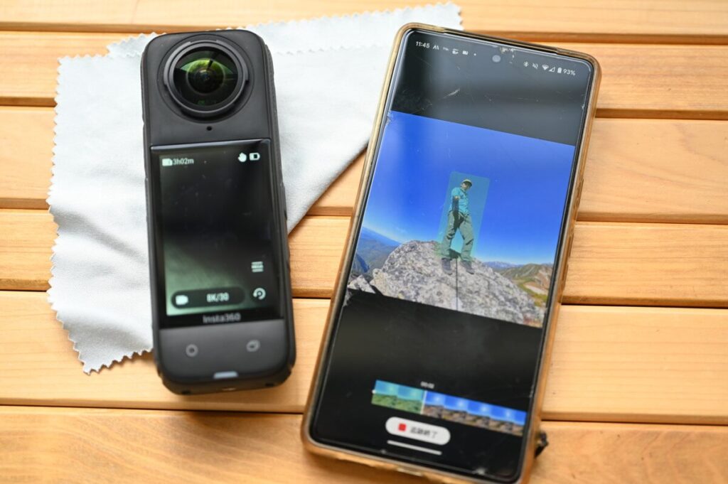 Insta360 X4をアプリ接続および操作方法の参考画像