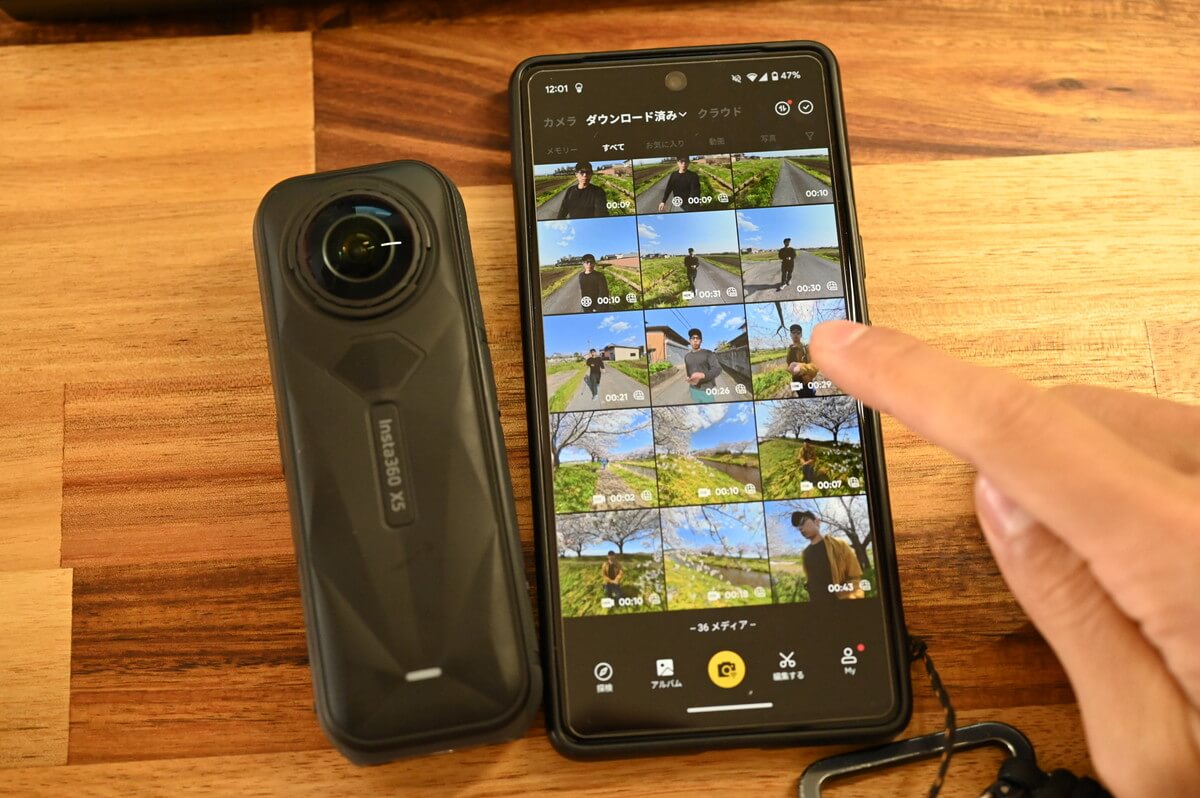 Insta360 X5とアプリ画面