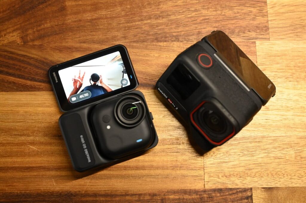 Insta360 Ace Pro 2とGO Ultraの比較(フリップスクリーン)