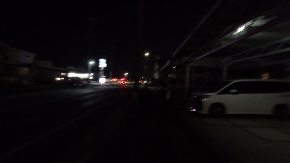 GoPro HERO 13で撮影した夜間手振れ