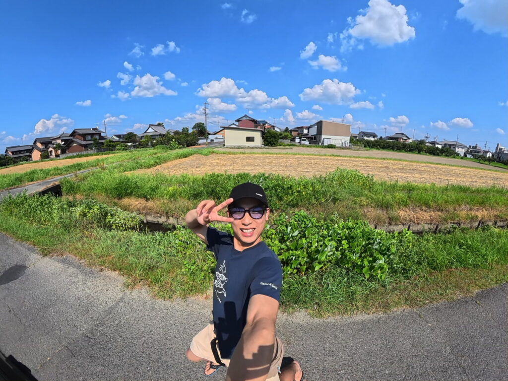 Insta360 X5で撮影した自撮り