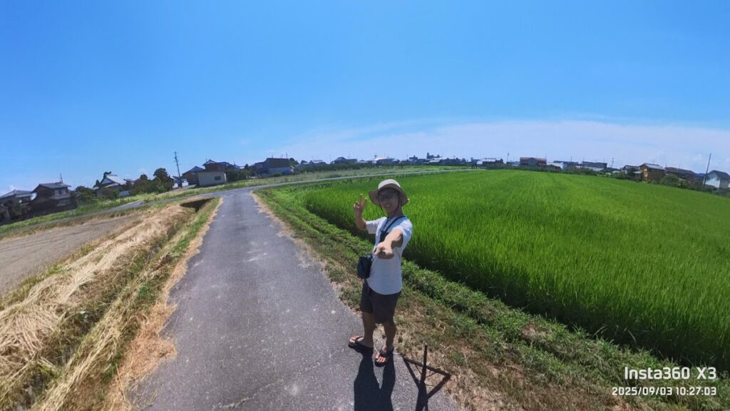 Insta360 X3で撮影した自撮り画像③