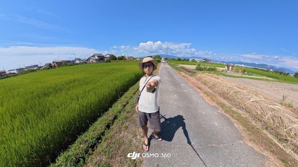 Osmo 360で撮影した自撮り②